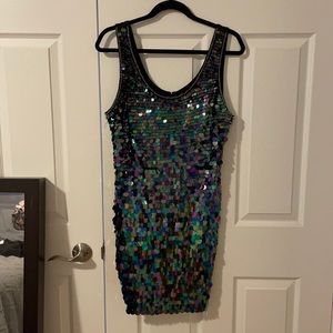 Sequin mini dress size large